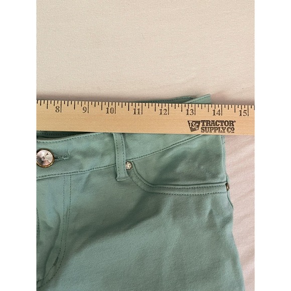 True Love Jeans STRETCH PANTS Size L Jeggings Style Rayon Blend Aqua Blue/green - Picture 6 of 9
